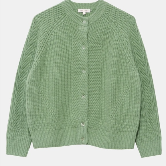 New! Demylee NY small sage green mindy cashmere cardigan . - Picture 2 of 13